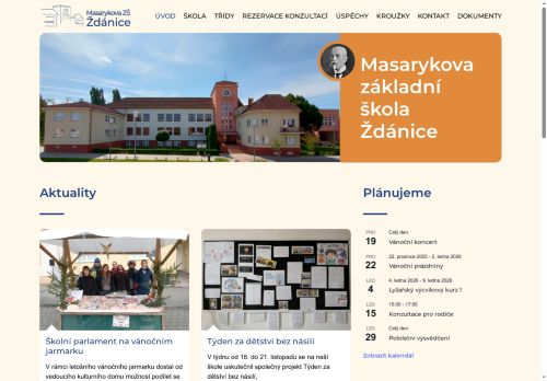 Zobrazit webové stránky Masarykova základní škola Ždánice