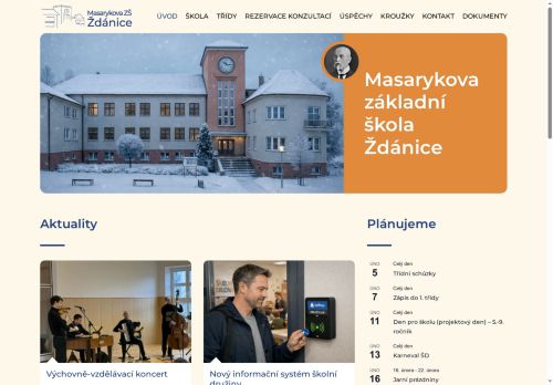 Zobrazit webové stránky Masarykova základní škola Ždánice