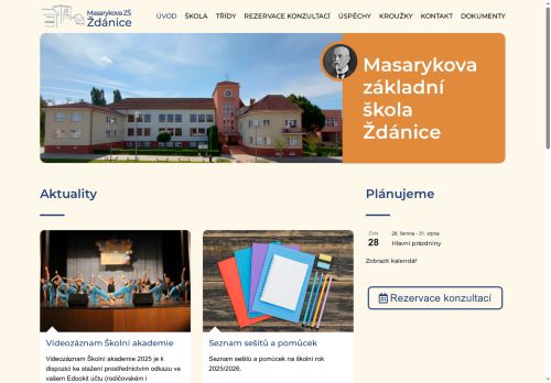 Zobrazit webové stránky Masarykova základní škola Ždánice