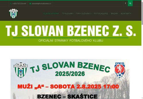 Zobrazit webové stránky TJ Slovan Bzenec