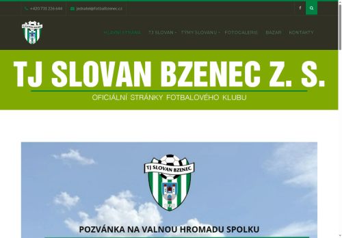 Zobrazit webové stránky TJ Slovan Bzenec