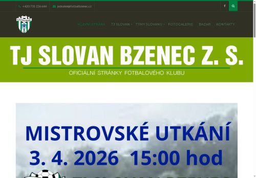 Zobrazit webové stránky TJ Slovan Bzenec