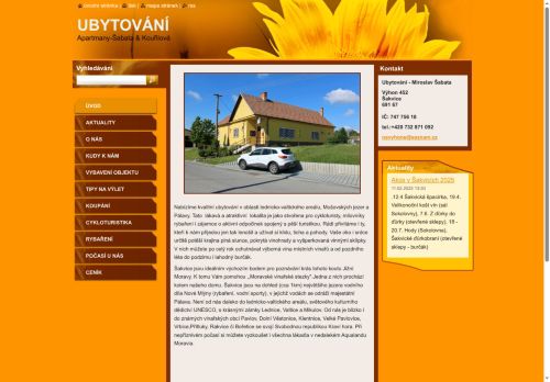 Zobrazit webové stránky Ubytování Apartmány Šabata & Kouřilová