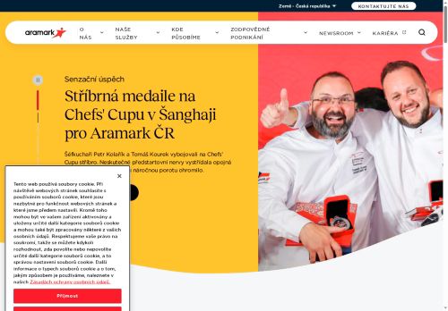 ARAMARK, s.r.o. nabízí práci na pozici Šéfkuchař v obci Čenkov