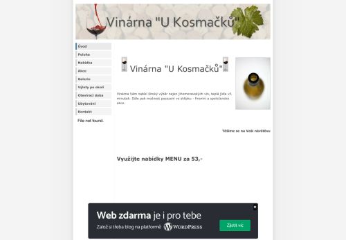 Zobrazit webové stránky Vinárna U Kosmačků