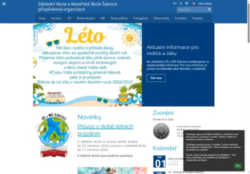 Zobrazit webové stránky Základní a mateřská škola Šakvice