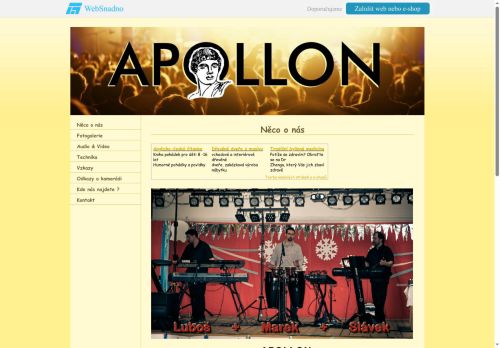 Zobrazit webové stránky Hudební skupina Apollon