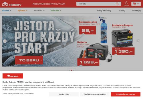 UNI HOBBY, a.s. nabízí práci na pozici pokladní M/Ž v obci Hodonín