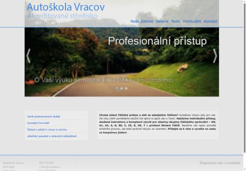 Zobrazit webové stránky Autoškola Vracov