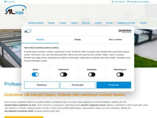 Zastřešení bazénů Almipa