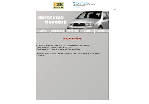 Zobrazit webové stránky Autoškola Novotný