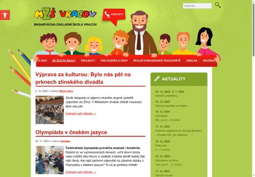 Zobrazit webové stránky Masarykova základní škola Vracov