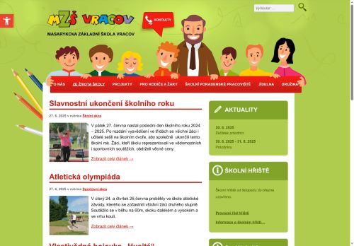 Zobrazit webové stránky Masarykova základní škola Vracov