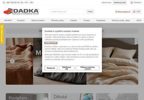 Zobrazit webové stránky Bytový a hotelový textil Dadka