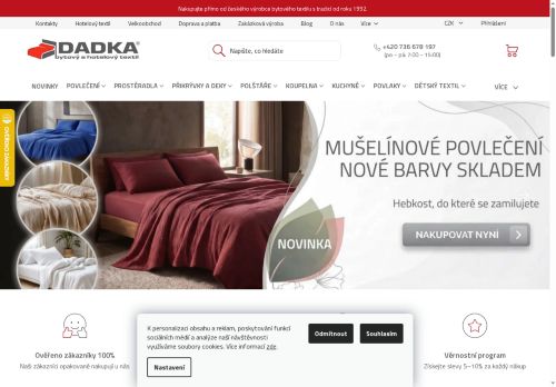 Zobrazit webové stránky Bytový a hotelový textil Dadka