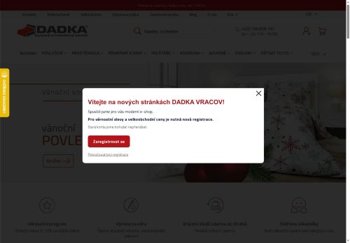 Zobrazit webové stránky Bytový a hotelový textil Dadka