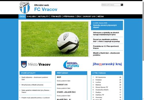 Zobrazit webové stránky Sportovní klub FC Vracov