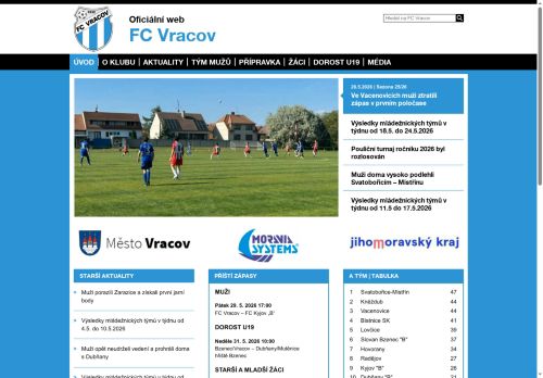 Zobrazit webové stránky Sportovní klub FC Vracov