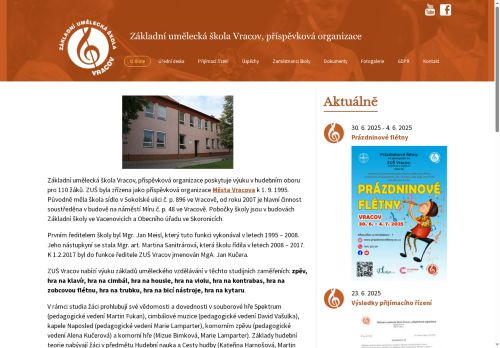 Zobrazit webové stránky Základní umělecká škola Vracov