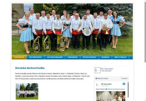 Zobrazit webové stránky Slovácká dechová hudba Vracovjáci