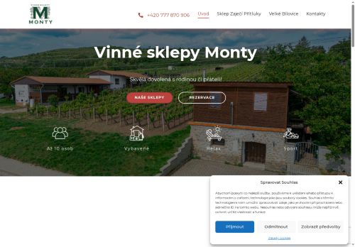 Zobrazit webové stránky Vinný sklep Monty Morkůvky
