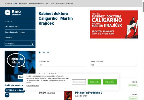 Zobrazit webové stránky Kino Panorama Boskovice