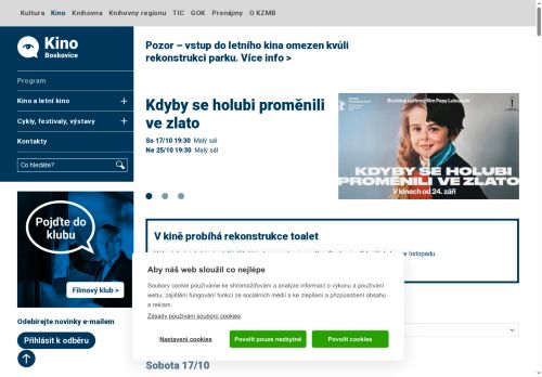 Zobrazit webové stránky Kino Panorama Boskovice