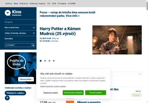 Zobrazit webové stránky Kino Panorama Boskovice