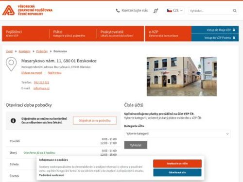 Všeobecná zdravotní pojišťovna ČR, Boskovice