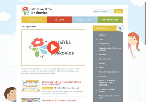 Zobrazit webové stránky MŠ Boskovice