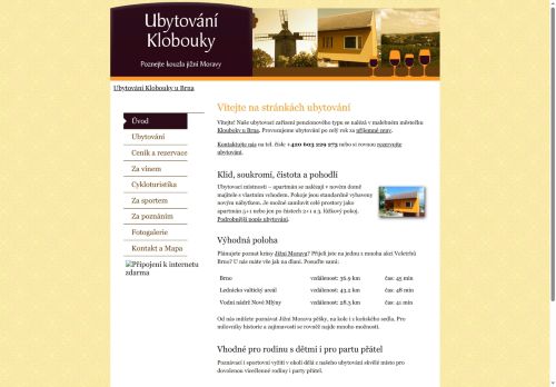 Zobrazit webové stránky Ubytování Klobouky