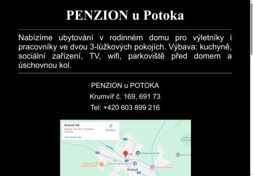 Zobrazit webové stránky Penzion u Potoka