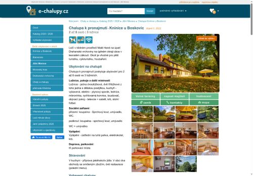 Zobrazit webové stránky Chalupa Knínice u Boskovic