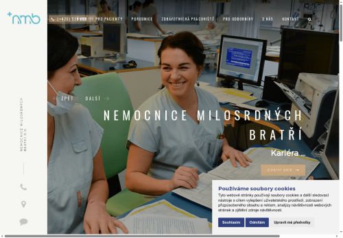 Nemocnice Milosrdných bratří, příspěvková organizace nabízí práci na pozici Sanitáři v obci Brno