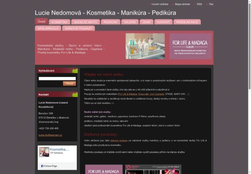 Zobrazit webové stránky Kosmetika - manikúra - pedikúra