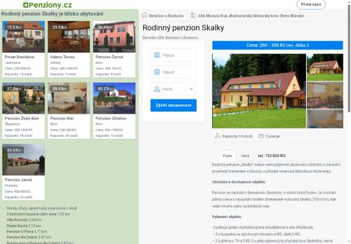 Zobrazit webové stránky Rodinný penzion Skalky