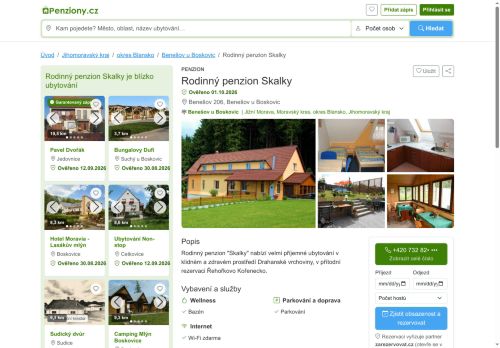 Zobrazit webové stránky Rodinný penzion Skalky