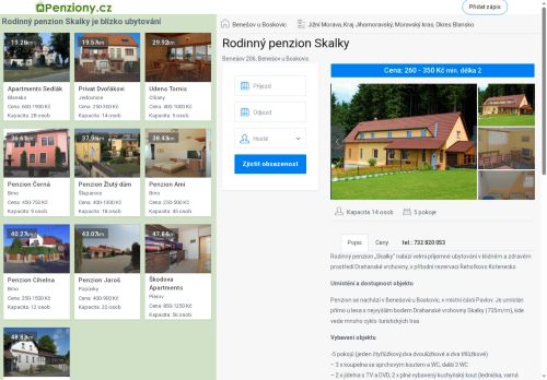 Zobrazit webové stránky Rodinný penzion Skalky