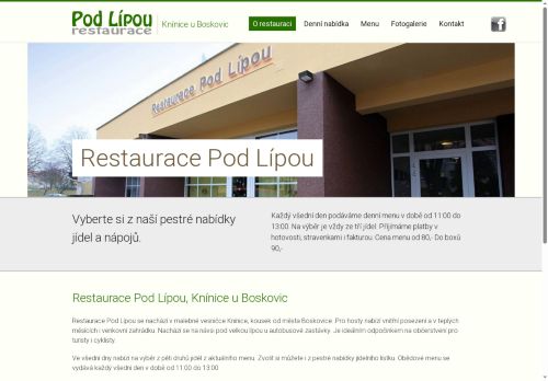Zobrazit webové stránky Restaurace Pod Lípou