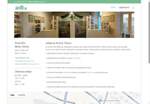 Zobrazit webové stránky Lékárna Arnica