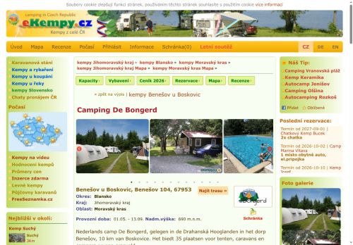 Zobrazit webové stránky Camping de Bongerd