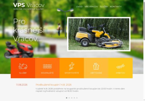 Zobrazit webové stránky Veřejně prospěšné služby Vracov