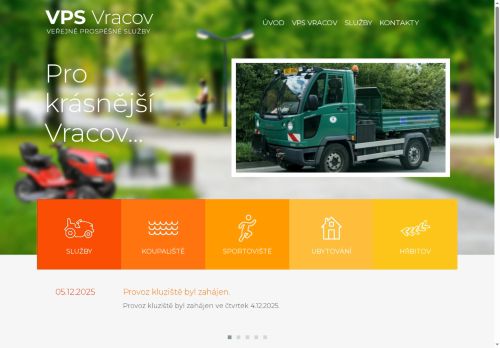 Zobrazit webové stránky Veřejně prospěšné služby Vracov