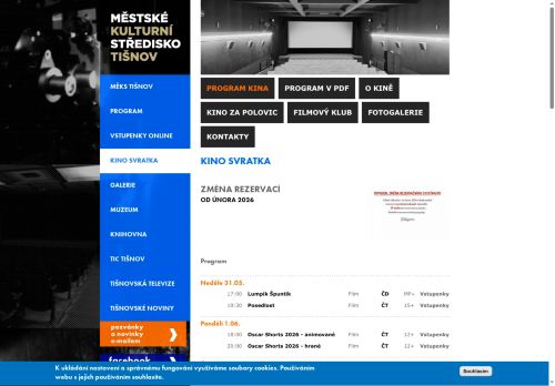 Zobrazit webové stránky Kino Svratka