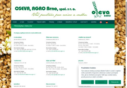 Zobrazit webové stránky OSEVA AGRO Brno - Vracov