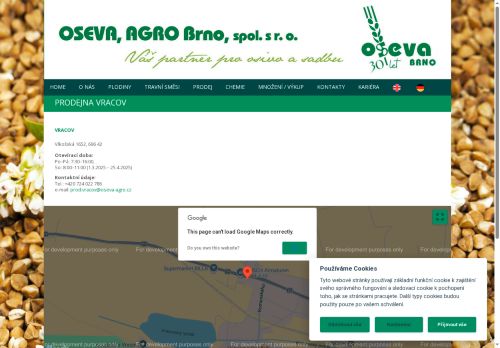 Zobrazit webové stránky OSEVA AGRO Brno - Vracov