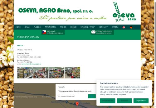 Zobrazit webové stránky OSEVA AGRO Brno - Vracov