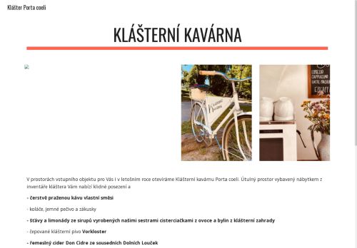 Zobrazit webové stránky Klášterní kavárna Porta coeli