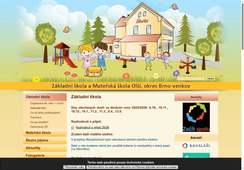 Zobrazit webové stránky Základní škola a Mateřská škola Olší