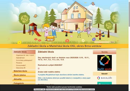 Zobrazit webové stránky Základní škola a Mateřská škola Olší